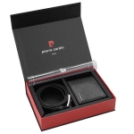 Мъжки комплект портфейл и колан Pierre Cardin - 130 см