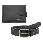 Мъжки комплект портфейл и колан Pierre Cardin - 115 см