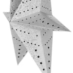Коледна звезда абажур бял