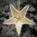 Коледна звезда абажур бял