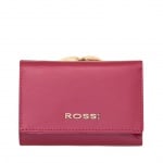 Малко дамско портмоне цвят Малина Гланц ROSSI