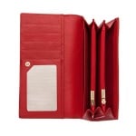 Дамско портмоне цвят Червено Гланц с листа ROSSI