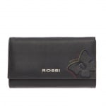 Дамско портмоне цвят Черен с пепруда ROSSI