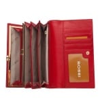Дамско портмоне цвят Червено със сърца - ROSSI
