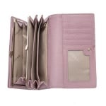 Дамско портмоне цвят лилав шагрен- ROSSI