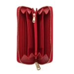 Дамско портмоне цвят Червено Гланц с листа ROSSI