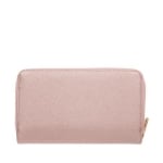Дамско портмоне с двоен цип цвят   Сафиано Блестящо Розово ROSSI
