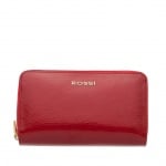 Дамско портмоне с двоен цип цвят Червено Гланц ROSSI