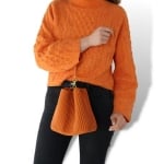 Дамска чанта цвят Оранжев - ROSSI