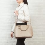 Дамска елегантна чанта в бежов цвят - ROSSI