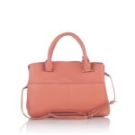 Класическа дамска чанта в бледо розово - ROSSI