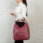 Дамска чанта цвят Винено червено - ROSSI