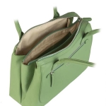 Дамска чанта цвят зелено крем - Rossi