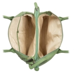 Дамска чанта цвят зелено крем - Rossi