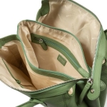 Дамска чанта цвят зелено крем - Rossi