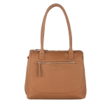 Дамска чанта цвят тан-светло кафяво - Rossi