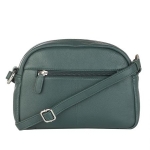 Дамска чанта цвят елхово зелено - Rossi