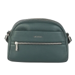 Дамска чанта цвят елхово зелено - Rossi