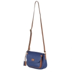 Дамска чанта цвят турско синьо - Rossi