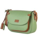 Дамска чанта цвят зелено крем - Rossi