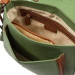 Дамска чанта цвят зелено крем - Rossi