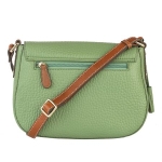 Дамска чанта цвят зелено крем - Rossi