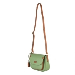 Дамска чанта цвят зелено крем - Rossi