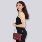 Дамска чанта цвят Винено червено – ROSSI