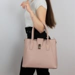 Дамска чанта цвят Перлено розово – ROSSI