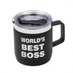 Термо чаша WORLD'S BEST BOSS - черна