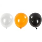 Балони кръгли, Ø 23 cm, 10 бр., бял, оранжев, черен
