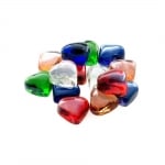 Стъклени камъчета, Glas-Nuggets, сърца, 200 g, 15 бр., микс