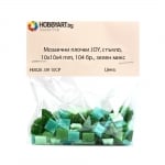 Мозаечни плочки JOY, стъкло, 10x10x4 mm, 104 бр., зелен микс