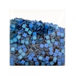 Мозаечни плочки Glitter, стъкло, 10x10x4 mm, 1070 бр., сини