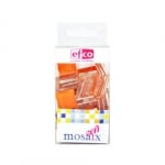 Мозаечни плочки MosaixSoft, стъкло, 20x20x4 mm, 40 бр., оранжеви