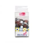 Мозаечни плочки MosaixSoft, стъкло, 10x10x4 mm, 200 бр., кафяви