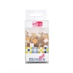 Мозаечни плочки MosaixSoft, стъкло, 10x10x4 mm, 200 бр., светлокафявии