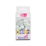 Мозаечни плочки MosaixSoft, стъкло, 10x10x4 mm, 200 бр., бели