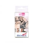 Мозаечни плочки MosaixPur, 20x20x4 mm, 45 бр., тъмнокафяви/бели