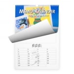 Календар креативен универсален, MEMO,120 g/m2, А3, бял