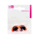 Животински очички - копчета, ф 20 mm, 2 броя, пластмаса, кафяви