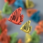 Копчета, рибки, 9 бр., разноцветни
