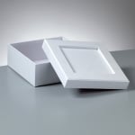 Кутия за декорация от картон, Mosaix, квадрат, 15 x 15 x 6 cm, бяла