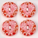 Мини конфети, любов, 21 mm, 4 бр., червени