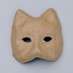 Мини маска от папиемаше, котка, 8,5 x 7,5 x 2 cm