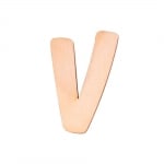 Деко фигурка буква "V", дърво, 19 mm