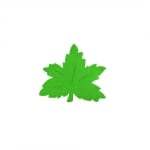 Деко фигурка лозов лист, Filz, 40 mm, зелен