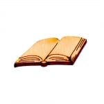 Деко фигурка отворена книга, дърво, 30 mm