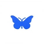 Деко фигурка пеперуда, Filz, 30 mm, лилав