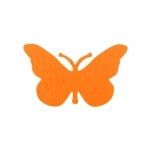 Деко фигурка пеперуда, Filz, 50 mm, жълт